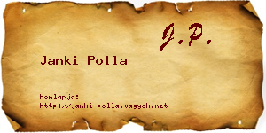 Janki Polla névjegykártya